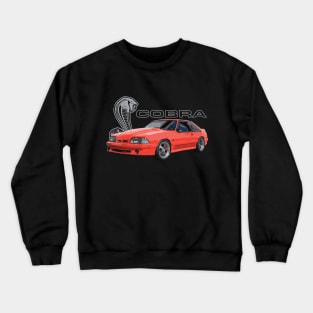 93 Mustang GT 5.0L V8 Fox Body Cobra SVT Red Supercharged USA Crewneck Sweatshirt